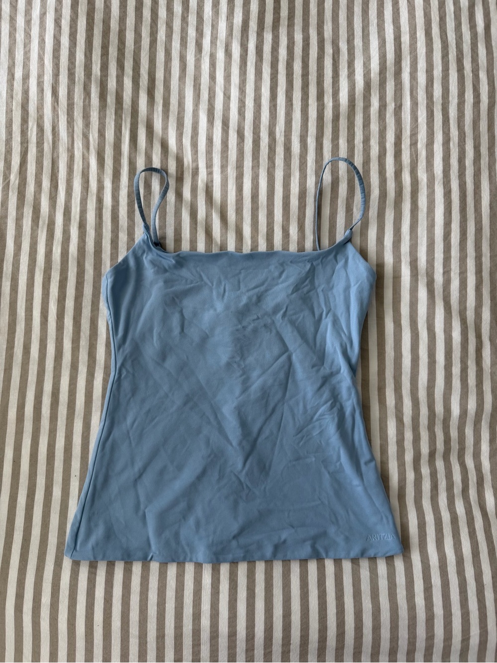 Aritzia Wilfred Contour Tank Light Blue Spaghetti Strap Women's Tank Top